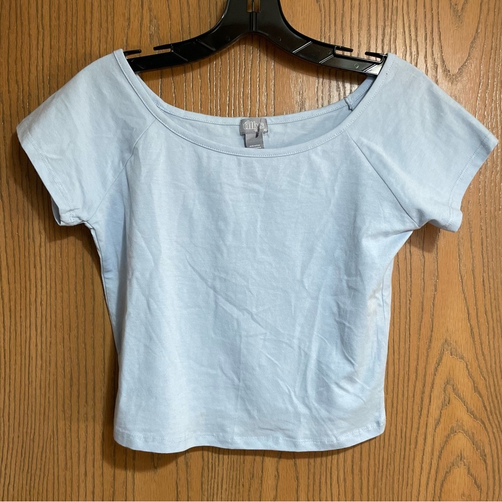 Tilly's Crop Top in Light Blue